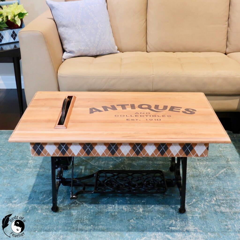 Refinish a Coffee Table Sewing Table Idea Birdz of a Feather