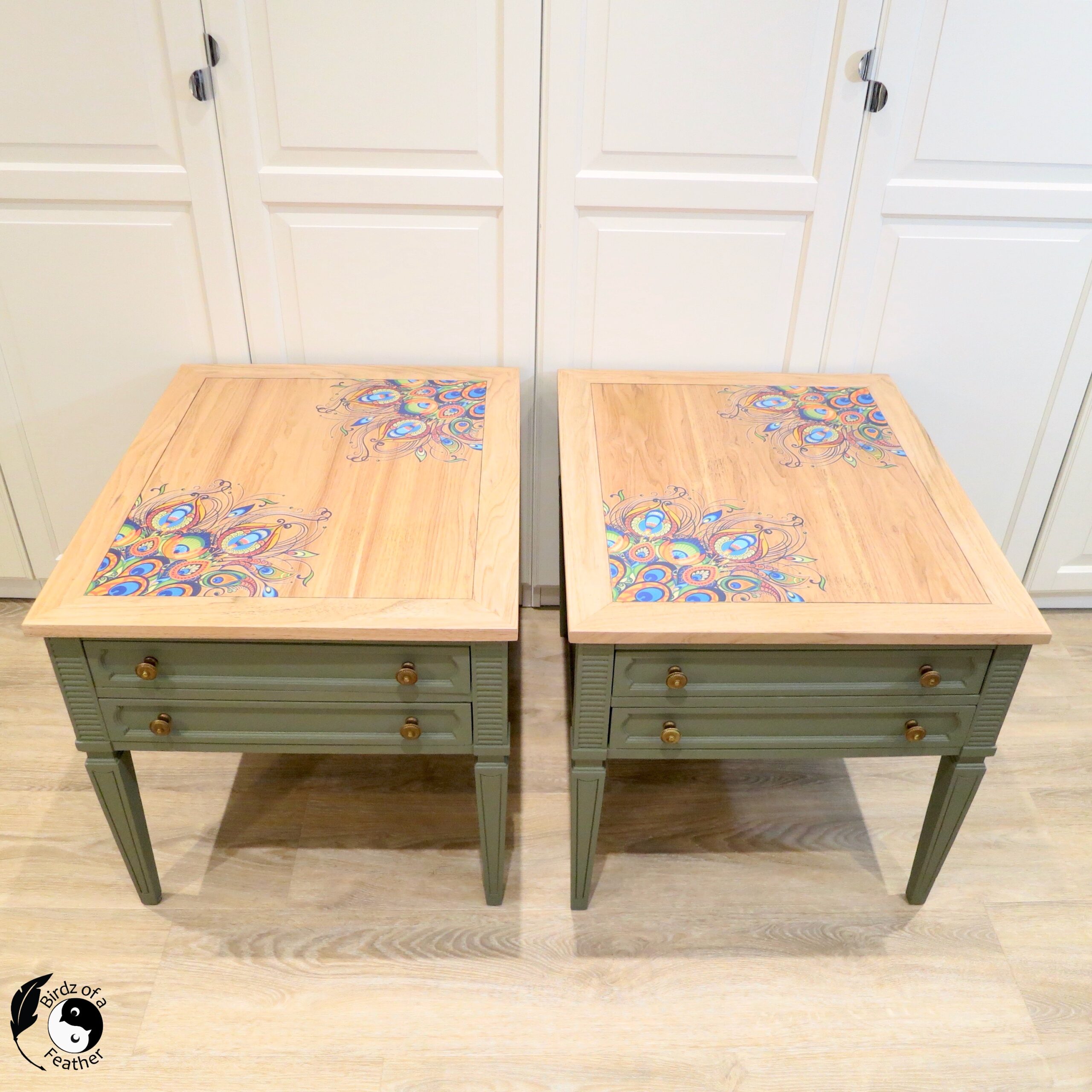 End Table Makeovers Birdz of a Feather