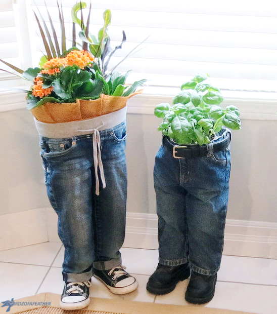 Upcycle old blue jeans into a blue jean planter | birdz of a feather | blue jean upcycle | blue jean upcycling | blue jean crafts | blue jean craft DIY | planter ideas | denim planter | | denim planters | blue jeans | blue jean planter | blue jean planters | blue jean planters diy | blue jean planters how to make | standing planter } standing planters diy | denim upcycle | denim crafts | upcycle clothes | upcycle ideas #bluejeans #planters #planterideas #denim #upcycleddenim #upcycle #upcycling