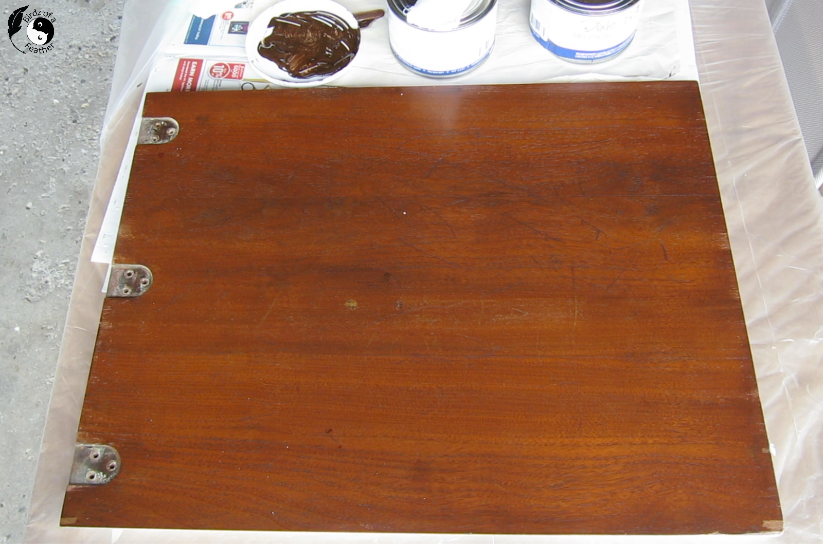 After How to Change Stain Color showing finished stain