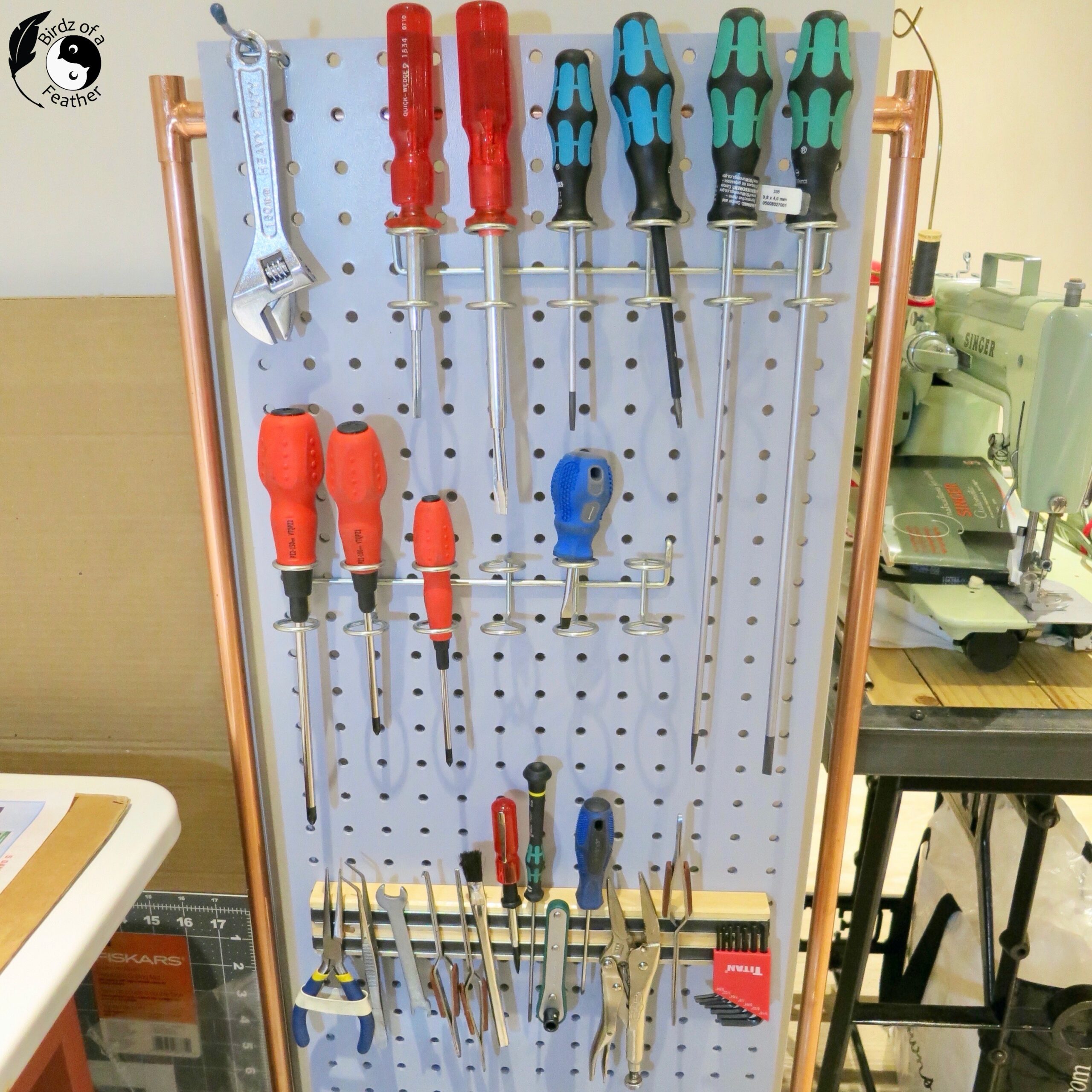 Pegboard Display Stand DIY Man Cave Style Birdz of a Feather