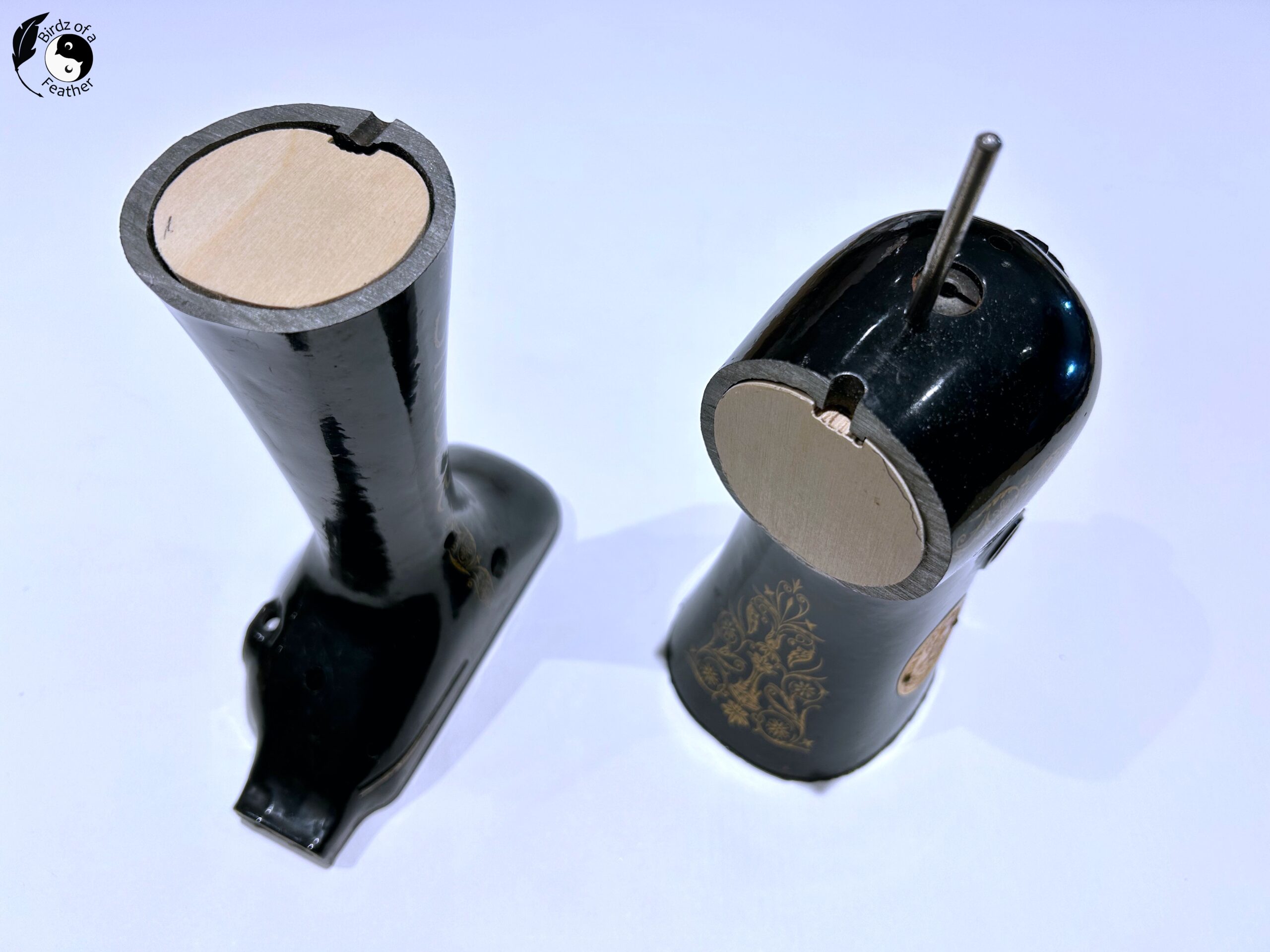 Both wood plugs in place