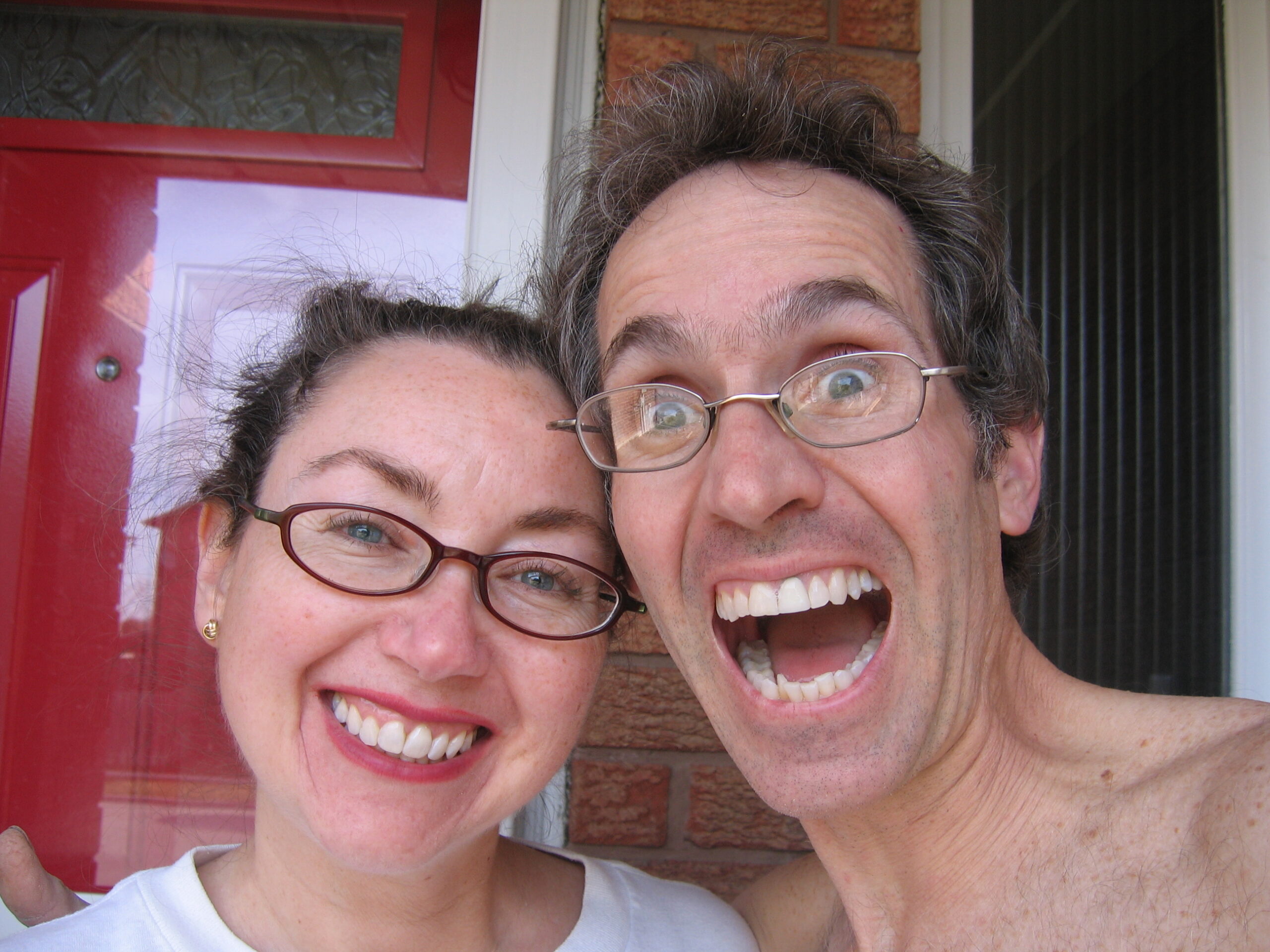 Me and Hubs before landscaping our front yard