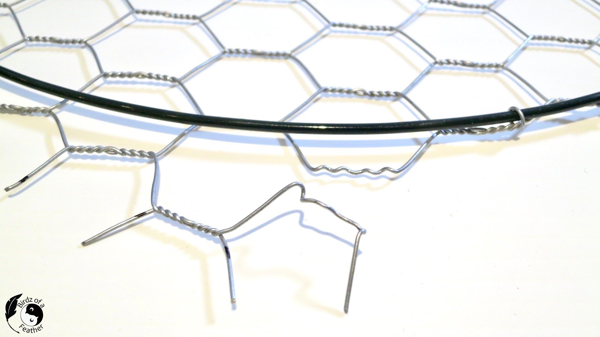 Close up of untwisted chicken wire