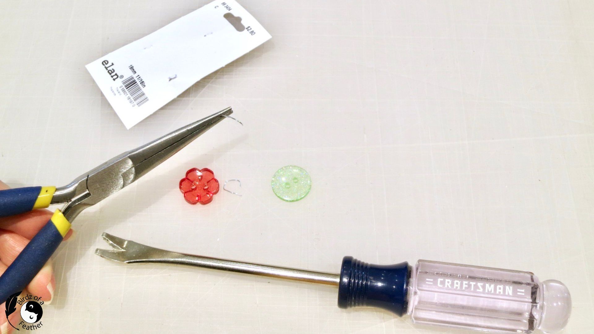 Taking the buttons off cards