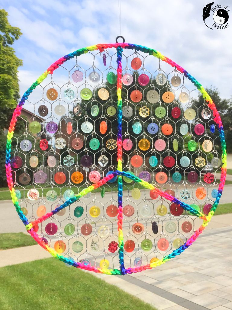 Suncatcher DIY hanging outside