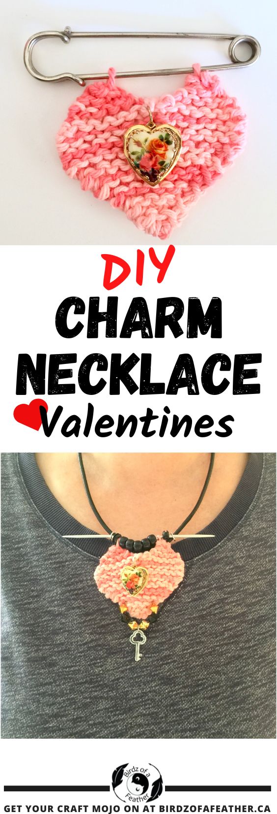 pinnable image for diy charm necklace