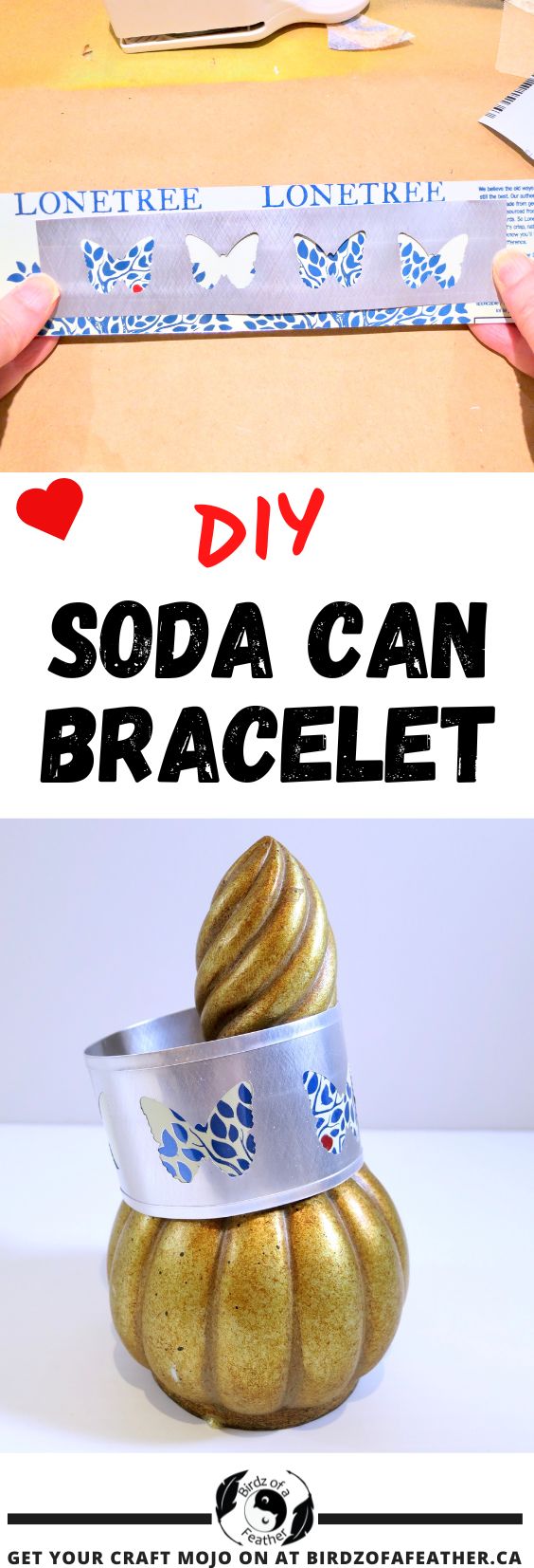 Pinnable image for DIY soda can bracelet